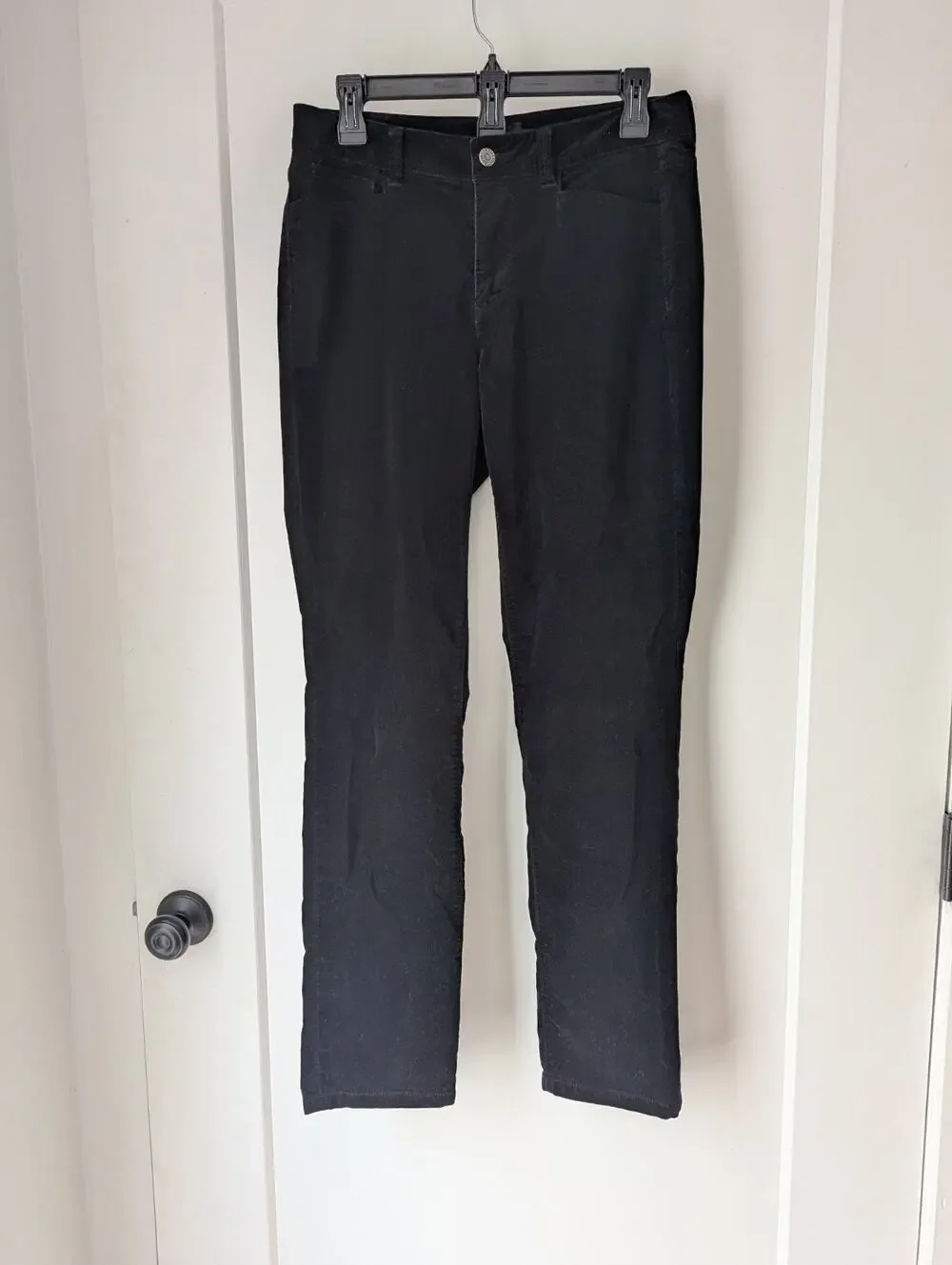 Talbots Curvy Ladies Sz6 Black Velvet Pants Holiday Party Preppy